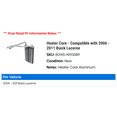 thumbnail image 2 of Heater Core - Compatible with 2006 - 2011 Buick Lucerne 2007 2008 2009 2010, 2 of 2
