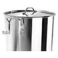 thumbnail image 2 of Stock Pot Stainless Steel 40QT Lid Steamer Pot Brew Vaporera Kettle Tamales New 10Ga, 2 of 7