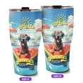 thumbnail image 2 of Hello Summer Chesapeake Bay Retriever Pool Day on Watermelon Float 30oz Stainless Steel Tumbler Insulated Cup with Lid Chessie Dog Lover - 13008, 2 of 5
