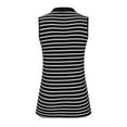 thumbnail image 3 of ZyeKqe Womens Tank Top Summer Sleeveless Shirts High-Neck Striped Slim Fitted Top Ribbed Knit Basic Crop Tees Size S-XXL, 3 of 5