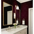 thumbnail image 4 of S4Sassy Peel and Stick Wall Covering, Urban Chic Tiny Floral Diamond Print Removable Vinyl- Modern Walls Mural, Burgundy Instant Wall Makeover Wallpaper for Bedroom, Bathroom, Interior -25"x60", 4 of 9
