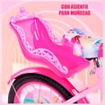 thumbnail image 4 of Bicicleta Para Niña De Princesa Rosa R12 Con Cansta Cantinflora Y Ruedas Entrenadoras 2-4 Años Infantil, 4 of 7