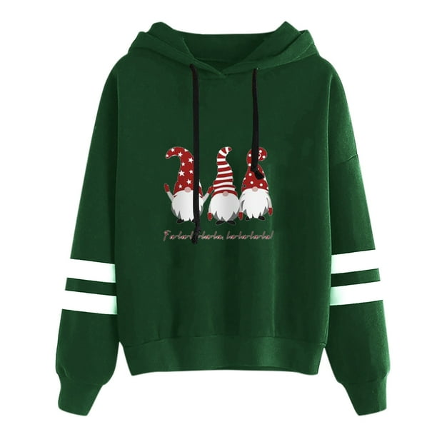 WILLBEST Sudaderas Mujer Ms Christmas Printing Chaqueta con Capucha de Manga Larga Chica