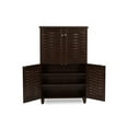 thumbnail image 3 of Baxton Studio Armoire de Rangement pour Chaussures d'Entrée Moderne et Contemporaine à 2 Portes en Bois Brun Foncé Winda, 3 of 5