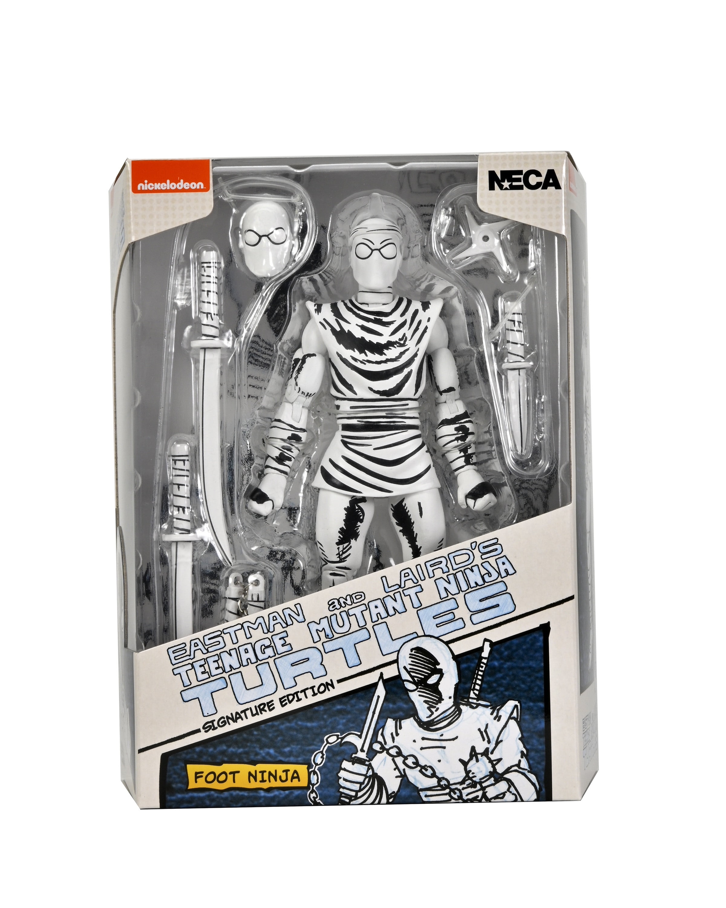 Teenage Mutant Ninja Turtles (Mirage Comics) - 7” Scale Action Figure - Black & White Foot Ninja