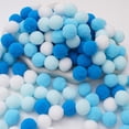 thumbnail image 1 of Nvzi Bolas de pelo para manualidades, 100 unidades, serie azul, diámetro 2 cm, bolas de felpa suaves y esponjosas para proyectos de manualidades, decoración de fiestas y festivales., 1 of 5