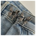 thumbnail image 2 of 3 per Pack Metal Material No Sew Jean Buttons Tighten Buckles, Detachable Waist Body Fit  Waist Tightener For Women's Skirts, Pants, Jeans, Pant, 2 of 9