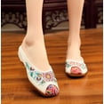 thumbnail image 4 of DPTALR Women Cloth Shoes Sandals Embroidered Tendon Soles Flowers Slippers, 4 of 7