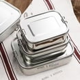 thumbnail image 4 of 1/2/3 Grids 304 Stainless Steel Lunch Box Food Container Bento Box Top Grade Snack Storage Compartment Lunch Box Kitchenware (1200ML 2 Gird), 4 of 7