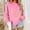 Pink, variant on SDNall Womens Christmas Print Crewneck Sweatshirt Loose Fit Long Sleeve Pullover