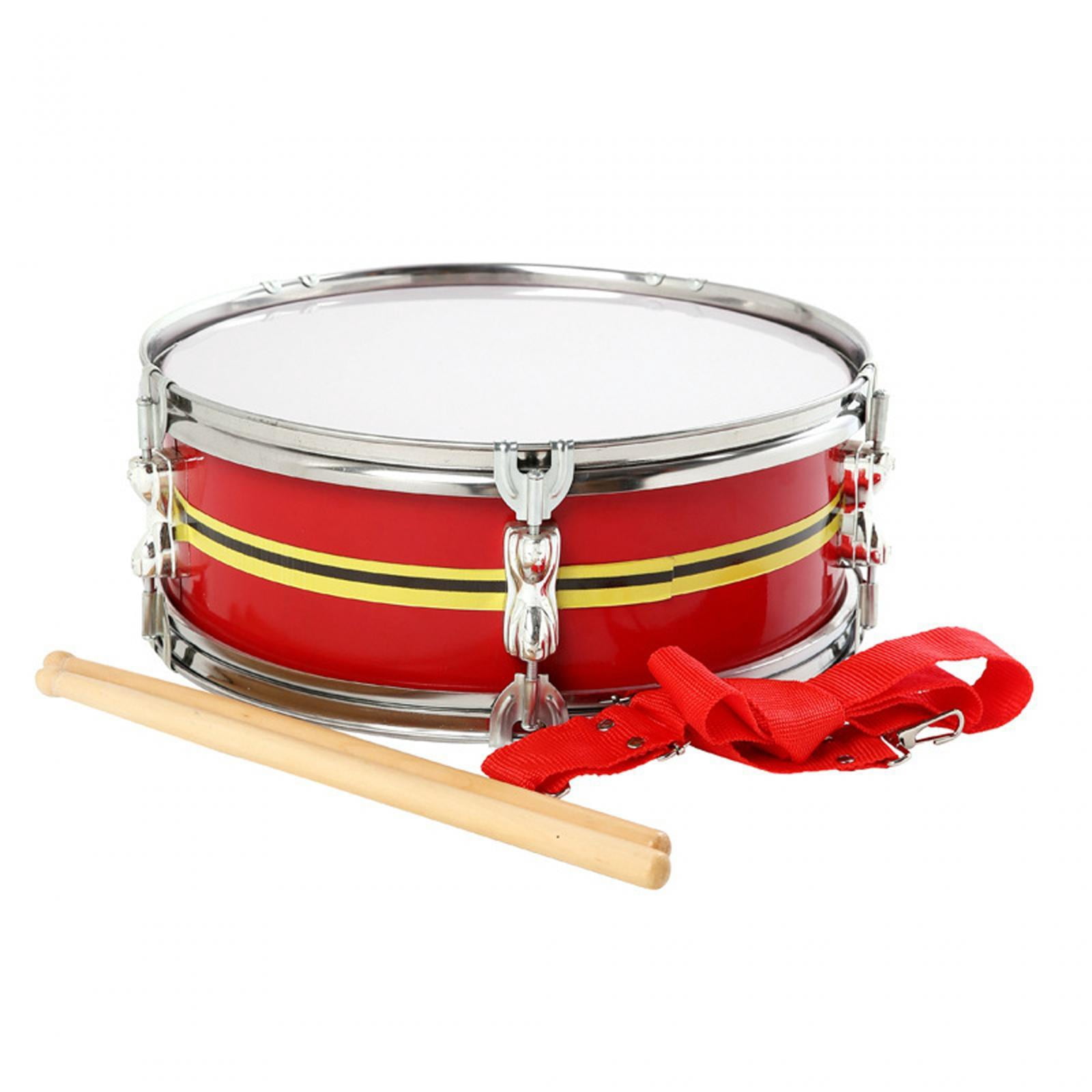 STARTIST 13" Snare Drum Music Drums Lightweight Educational Toy Musical Instruments Percussion Instrument for Boys Girls Kids Children Red