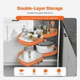 thumbnail image 3 of VEVOR 2 Tier Swing Left Blind Corner Cabinet Pull Out Soft Close Kitchen Organizer, 3 of 9