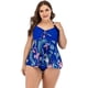 thumbnail image 4 of Wellwits - Traje de baño tipo tankini para mujer, talla grande, con diseño de flamencos tropicales MFZFUKR HMHZ723-9, 4 of 6