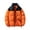 Orange, variant on Men's Thickened Puffer Jacket Winter Quilted Puffy Jackets Colorblock Winter Heavy Outdoor Windproof Insulated Coats