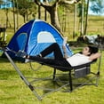 thumbnail image 3 of Gymax Folding Hammock Indoor & Outdoor Hammock with Side Pocket & Iron Stand Black, 3 of 10