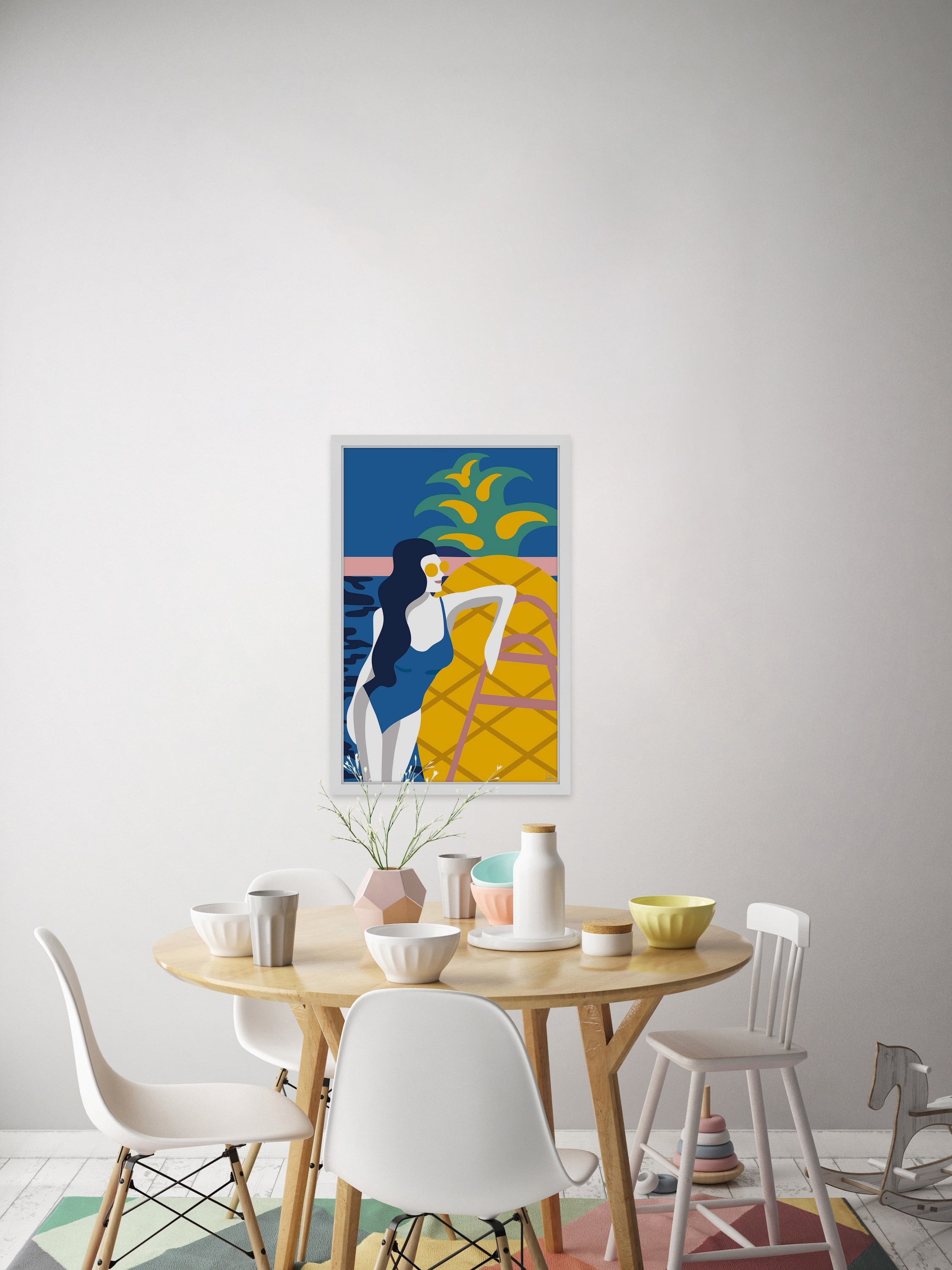 Summer Holiday Framed Painting Print