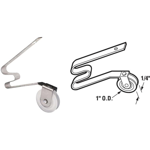 1 in. Steel Screen Door Tension Springs with Nylon Roller (2-pack)