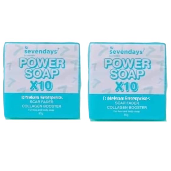 2 Barras SevenDays by Her Skin POWER JABÓN para Rostro y Cuerpo 80g