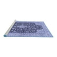 thumbnail image 2 of Ahgly Company Machine Washable Indoor Square Medallion Blue Traditional Area Rugs, 6' Square, 2 of 4