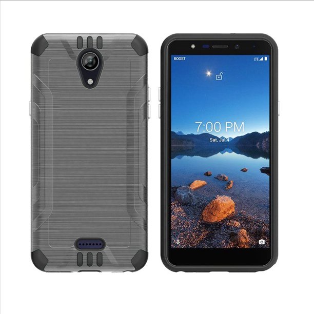 Phone Case For Boost Wiko Ride 2 Case Wiko Ride 2nd Case Not For Wiko Ride Wiko Ride 2 Case Brush Shock Absorbing Dual Layered Cover Combat Gray Walmart Com