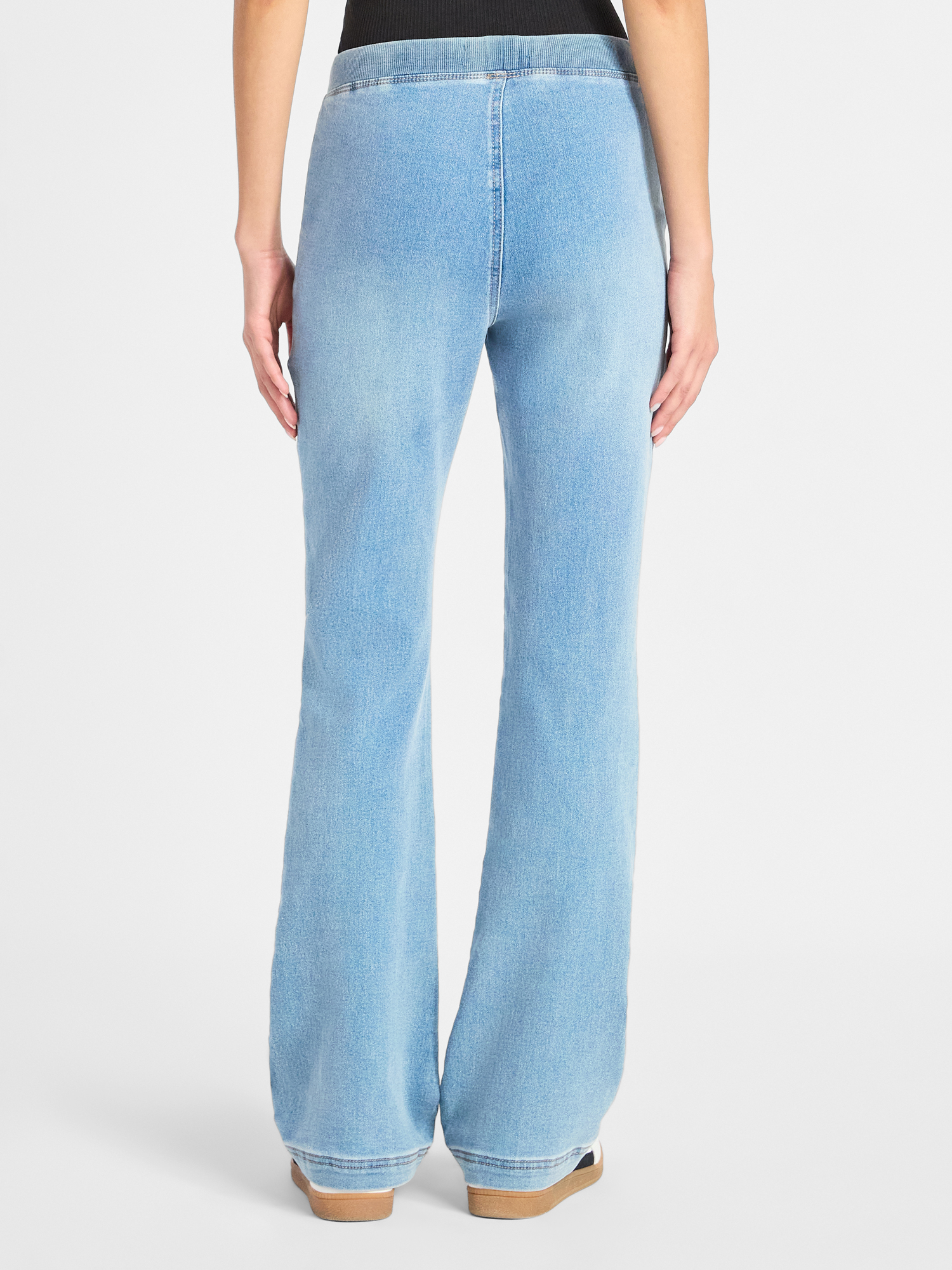 No Boundaries Ribbed Waist Bootcut Pants, 31.5'' Inseam, Women's