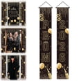 thumbnail image 2 of WUJDF 2Pc Prom Night Decorations 2026 Graduation Party Supplies Gold Glitter Prom Send Off Banner Porch Sign Backdrop for Photoshoot 2026 High School College Graduation Celebrations 11.8"X5.91Ft, 2 of 9