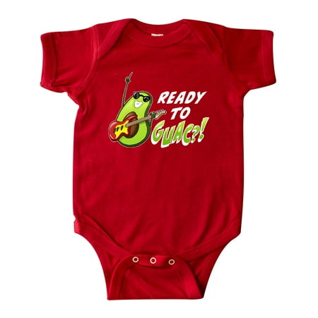 

Inktastic Ready to Guac! with Avocado Playing Guitar Gift Baby Boy or Baby Girl Bodysuit