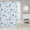 thumbnail image 2 of Manfei Ocean Seashell Bowknot Shower Curtain 72Wx78L,Ocean Sweet Bath Curtain, 2 of 5