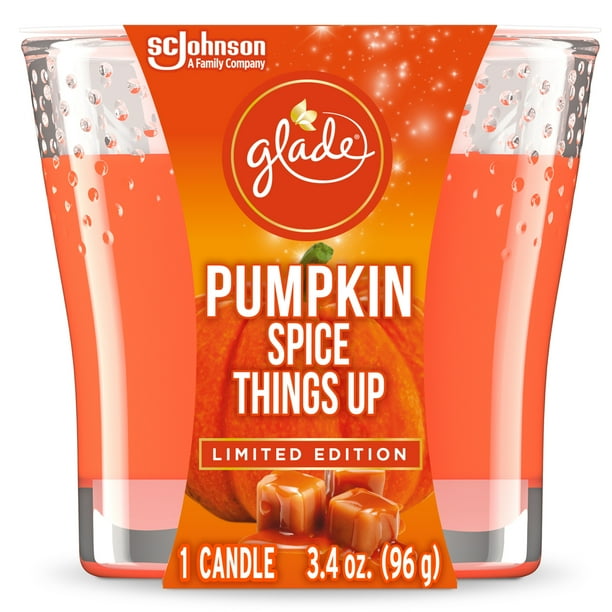 Glade Jar Candle 1 CT, Pumpkin Spice Things Up, 3.4 OZ. Total, Air