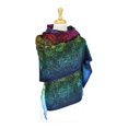 thumbnail image 2 of Pashmina Wrap Shawl Scarf Double Side Rainbow Silky Exotic Tropical Colorful, 2 of 3