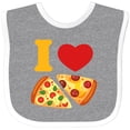 thumbnail image 3 of Inktastic I Love Pizza Boys or Girls Baby Bib, 3 of 4