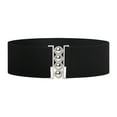 thumbnail image 3 of Segolike Wide Elastic Belt Dress Belt Simple Decoration Cinch Stretch Girdle Elegant Solid Color Waistband Waist Belt for Women Ladies Black, 3 of 8