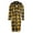 BLACK/GOLD PLAID, variant on by Snoop Dogg Men's Long Sleeve Microfleece Hooded Lounge Robe with Pockets