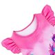 thumbnail image 5 of Vestido de princesa para niñas pequeñas, vestido de cuello redondo con mangas cortas y volantes, vestido de niña para usar en casa, camisón, 5 of 7