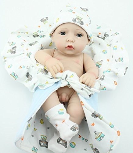 10" Preemie Bebes BOY soft silicon vinyl dolls Reborn baby MINI doll 