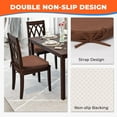 thumbnail image 7 of Chair Cushions for Dining Chairs, D-Shaped Seat Cushions with Removable Washable Cover and Ties, Chair Pads for Kitchen, Indoor Dining Room, Patio Chairs, 17'' x 16'', Set of 4, Beige, 7 of 7