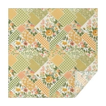 Pioneer Flower Floral Print Pattern Square Tablecloth,Waterproof Square Table Cover,Wipeable Spillproof Washable Table Cover for Home Kitchen Party Decor 42"X42"(107x107cm)