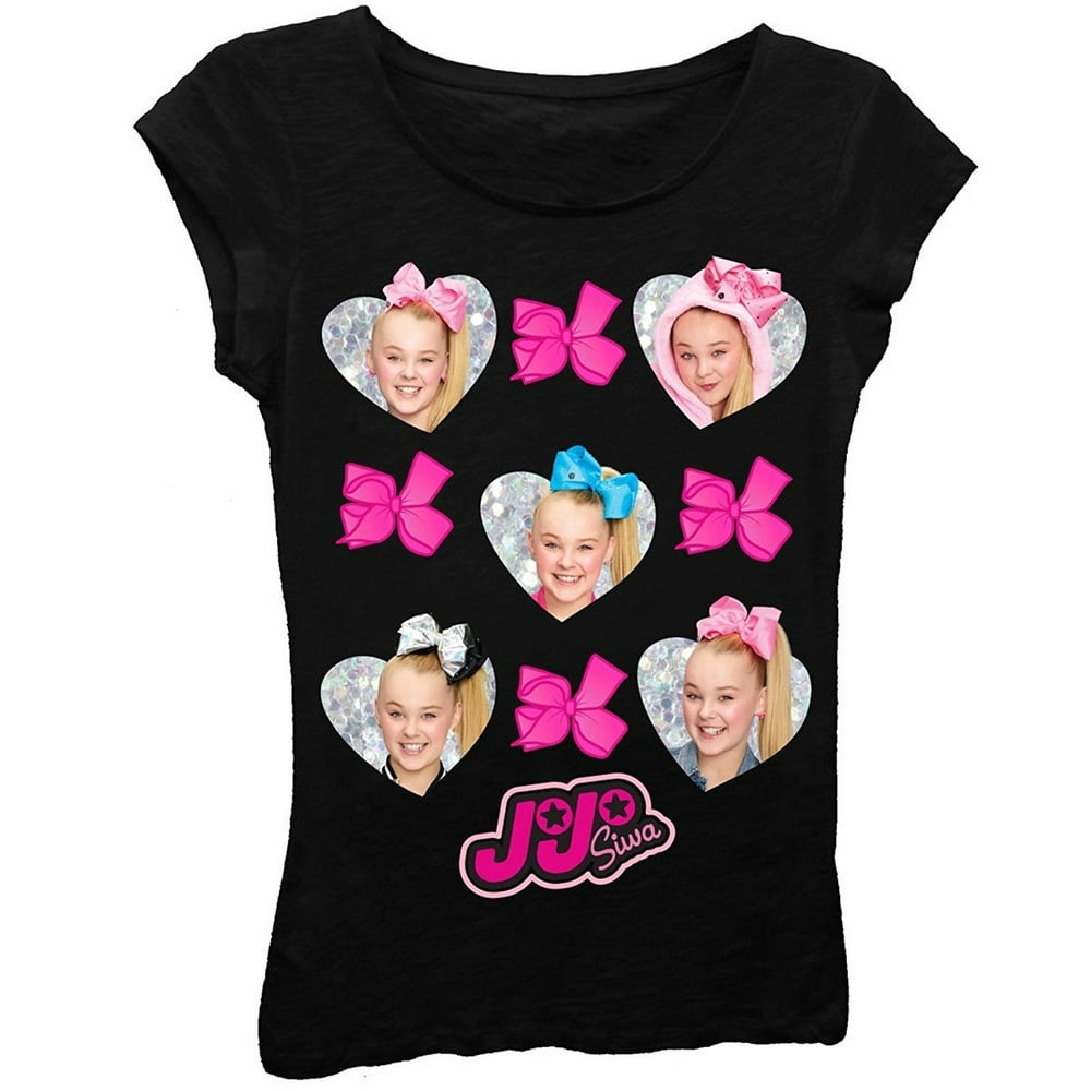JoJo Siwa - Nickelodeon Jojo Siwa Girls Heart and Bows Graphic T-Shirt