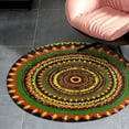 thumbnail image 4 of Rasta Tie Dye Time Warp Round Carpet Circle Rug Outdoor Patio Area Rug Washable Large Area Rugs Hallway Room Decor Fitness Mats, 4 of 8