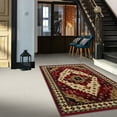 thumbnail image 4 of Superior Folk Diamond Rustic Eclectic Bohemian Power-Loomed Indoor Area Rug, Red, 6' x 9', 4 of 4