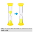 thumbnail image 4 of Uxcell 1 Minute Sand Timer, 6pack Small Sandy Clock, Count Down Sand Glass Yellow, 4 of 5