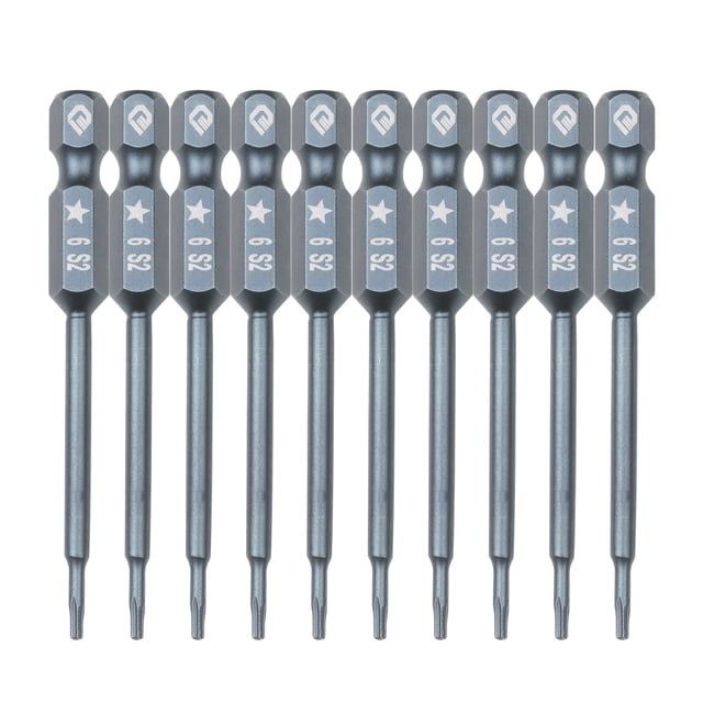 10pcs 1/4 Inch Hex Shank Magnetic Screwdriver Bits Set 65mm S2 Alloy Steel Hex Head Screwdriver Bits Professional Chamfered Ended Security Bit Tamper Proof Screw Tool Hand Tool H6.3x65mmxTS6