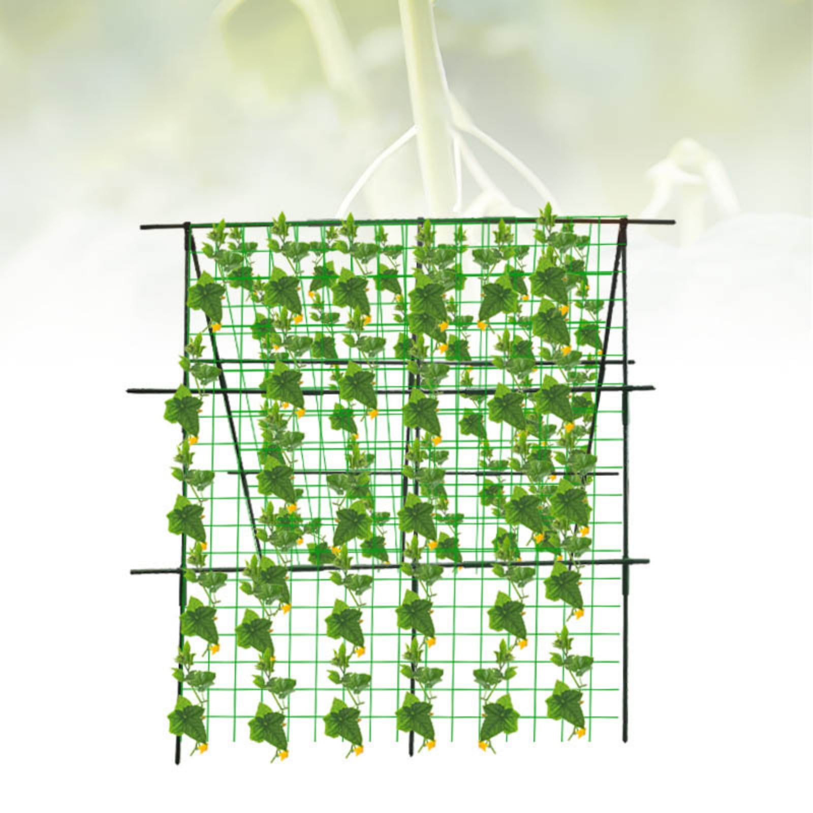 Cucumber Trellis Garden Trellis for Vegetables,48" X 48" A-Frame Garden Trellis for Climbing Plant Outdoors,Metal Raised Garden Bed with Trellis Plant Support Clips for Vegetable Flower