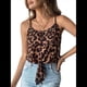 thumbnail image 2 of Camisola Básica de Verano Sin Mangas con Cuello en V y Tirantes Finos Ajustables para Mujer 2025 Color Café M, 2 of 10