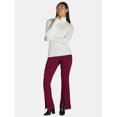 thumbnail image 3 of Time and Tru Women's Rib Turtleneck Sweater, Lightweight, Size XS-XXXL, 3 of 3