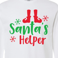 thumbnail image 4 of Inktastic Santa's Helper, Elf Shoes, Snowflakes, Christmas Long Sleeve T-Shirt, 4 of 5