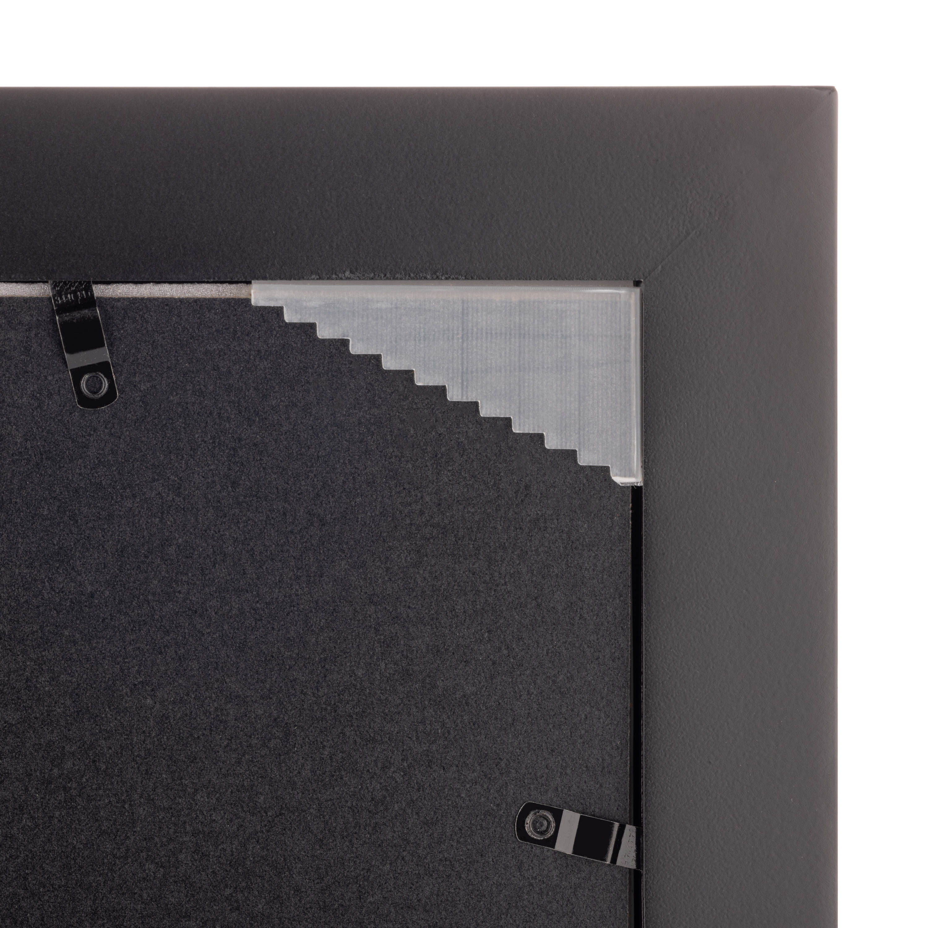 Gallery Solutions 16"x20" Wall Picture Frame, Double White Mat for 11"x14" Image - Black