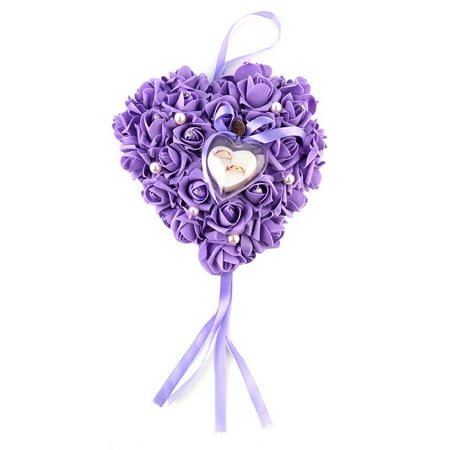 Romantic Rose Wedding Favors Heart Shaped Gift Ring Box Pillow Decoration