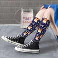thumbnail image 6 of Picia Women Crew Soft Moisture-wicking Socks Corgi Lying With Moons And Stars Pattern Design Cotton Socks, One Size fit All, 6 of 9