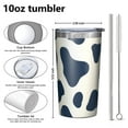 thumbnail image 4 of Cow Pattern 10oz Tumblers Stainless Steel Tumbler with Lid and Straw,Vacuum Insulated Double Wall Travel Tumbler Cups with Cleaning Brush for Coffee, Tea, 4 of 4